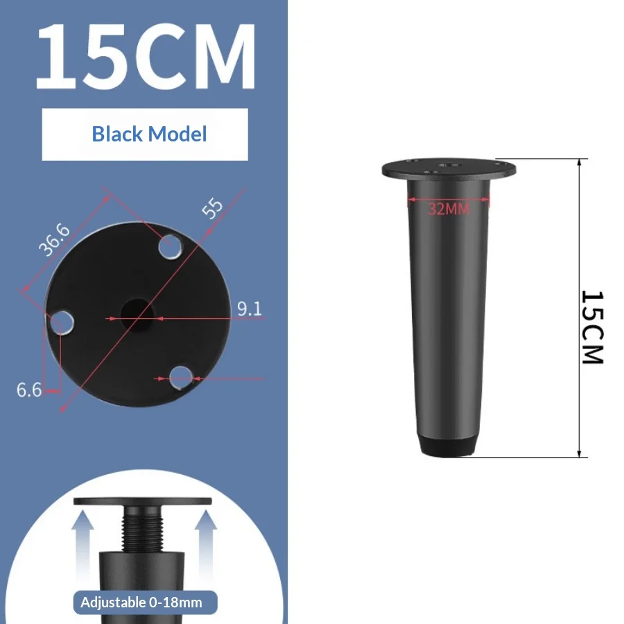 4PCS Stainless Steel Heavy Duty Metal Cabinet Feet Adjustable - Support Legs for Bathroom Vanity,TV Stand,Coffee Table,Base Legs