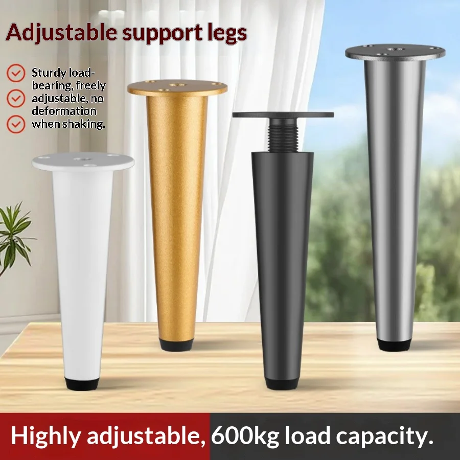 4PCS Stainless Steel Heavy Duty Metal Cabinet Feet Adjustable - Support Legs for Bathroom Vanity,TV Stand,Coffee Table,Base Legs