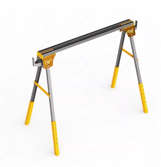 Foldable metal saw frame saw horse 250KG multi-functional iron portable work table iron Trojan horse construction site