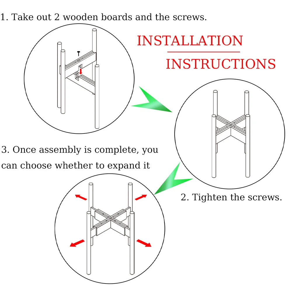 Adjustable Wooden Plant Stand、Bonsai Stand、Home Decor Flower Pot Stand for Living Rooms、Balconies and Gardens With Non-Slip Pad
