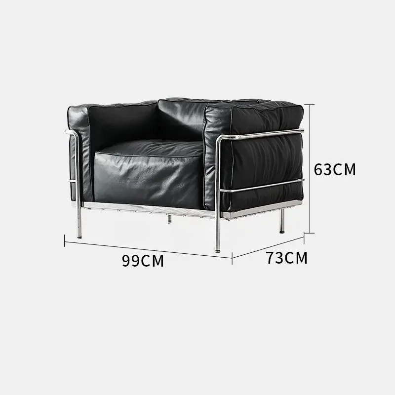 Vintage LC3 single sofa chair medieval, Bauhaus balcony Internet celebrity leisure chair
