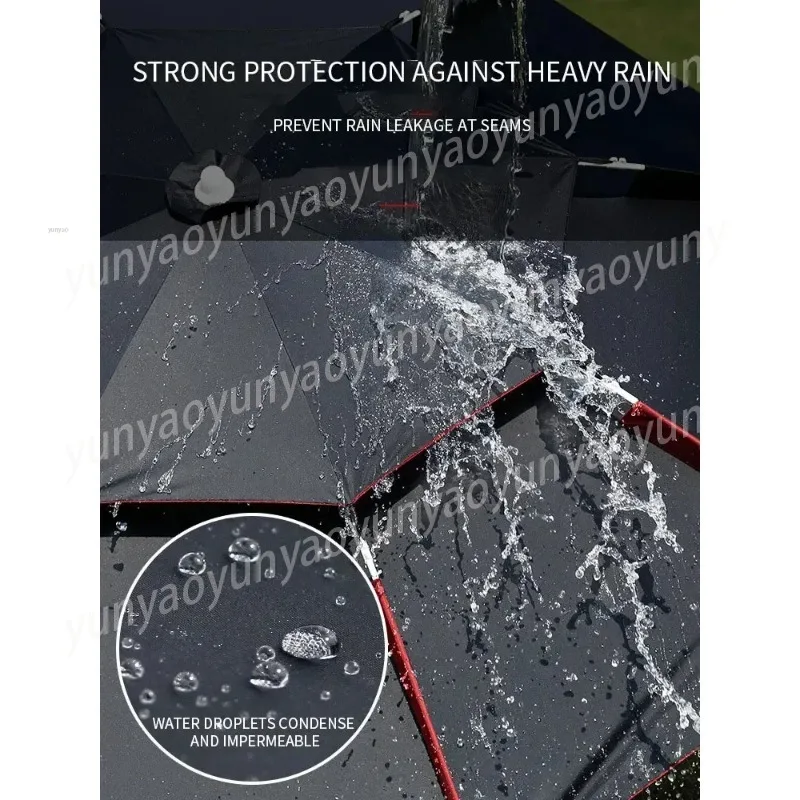 1.8-2.6m Double-Layer Fold Big Garden Parasol Windproof Umbrella Large Outdoor Umbrella for Beach Parasol Fishing Umbrella Shade