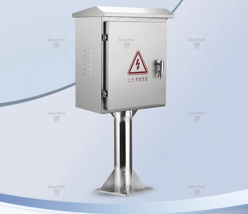304 stainless steel column distribution box outdoor waterproof and rainproof floor-to-ceiling distribution cabinet socket