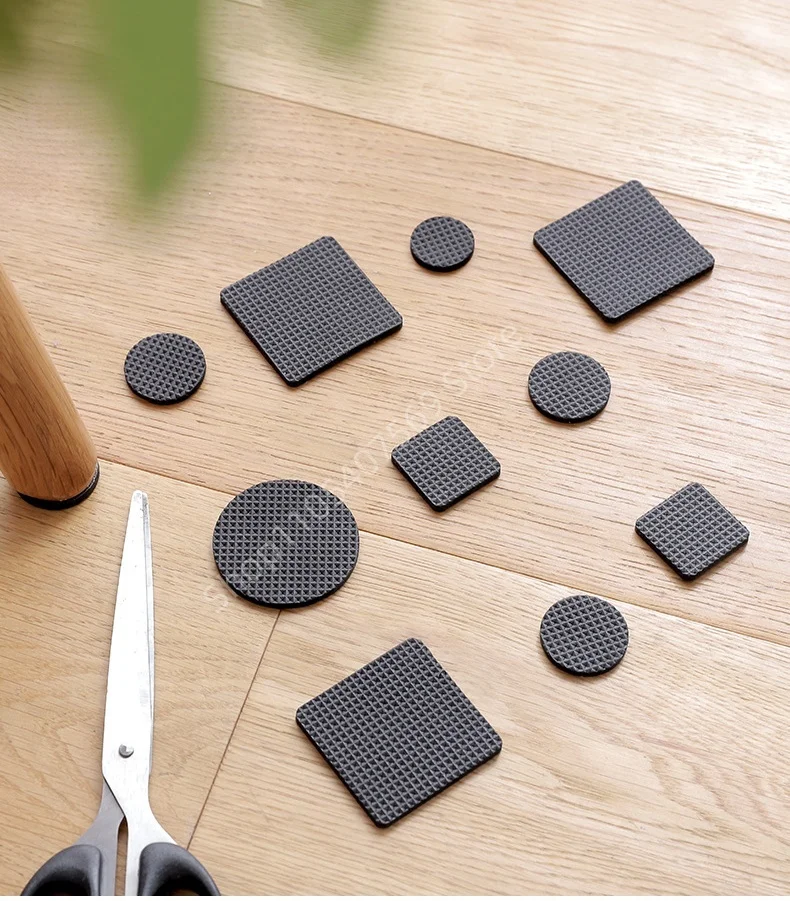 2-48Pcs Self Adhesive Furniture Leg Feet Protector Pad Chair Leg Pad Anti-Skid Scratch DIY Resistant Wood Floor Protector Pads