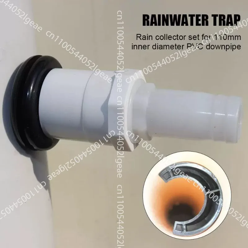 Rain Catcher Rain Barrel Diverter Rainwater Collection System 1 Set 75Mm Flex Hose Durable Sealing Rubber Ring Durable