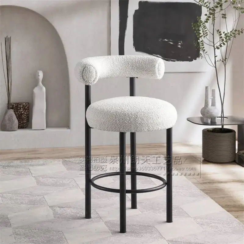 Metal Room Cadeira Height Luxury Relaxing Restaurant Living Soft Barstools Comfortable Vanity Bar Garden Furniture Stools Sets