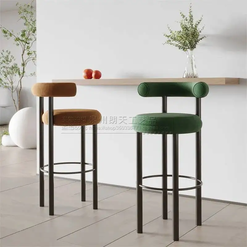 Metal Room Cadeira Height Luxury Relaxing Restaurant Living Soft Barstools Comfortable Vanity Bar Garden Furniture Stools Sets
