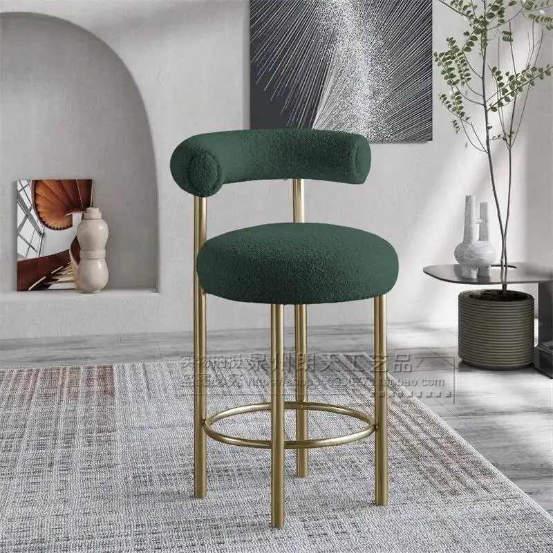 Metal Room Cadeira Height Luxury Relaxing Restaurant Living Soft Barstools Comfortable Vanity Bar Garden Furniture Stools Sets
