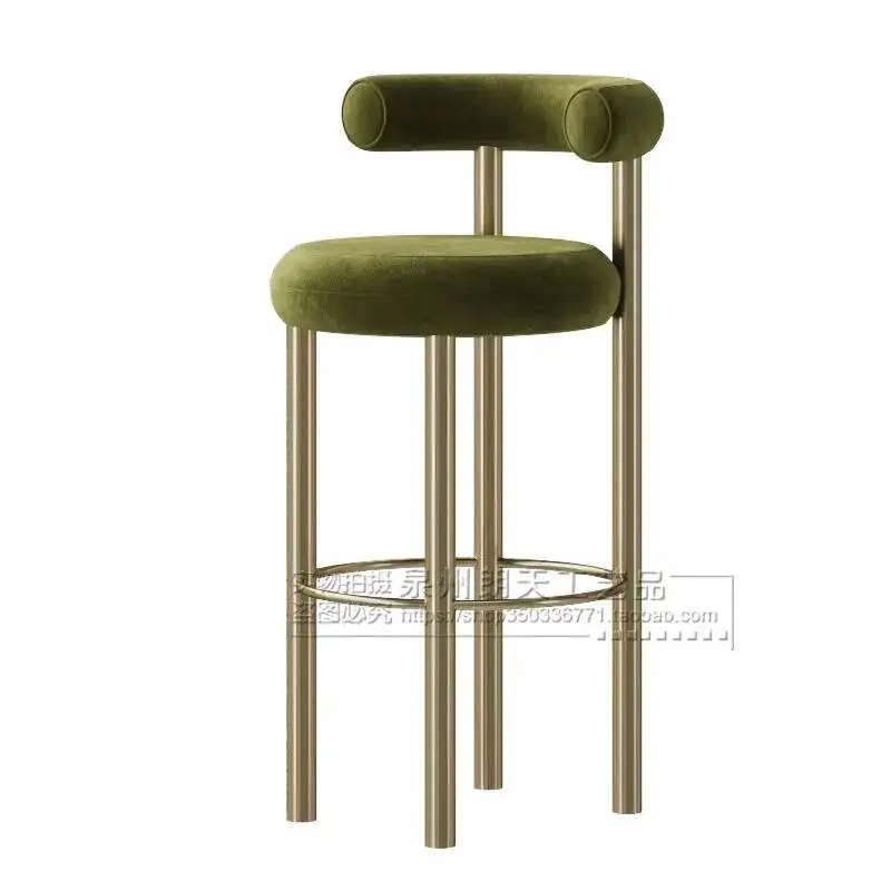 Metal Room Cadeira Height Luxury Relaxing Restaurant Living Soft Barstools Comfortable Vanity Bar Garden Furniture Stools Sets