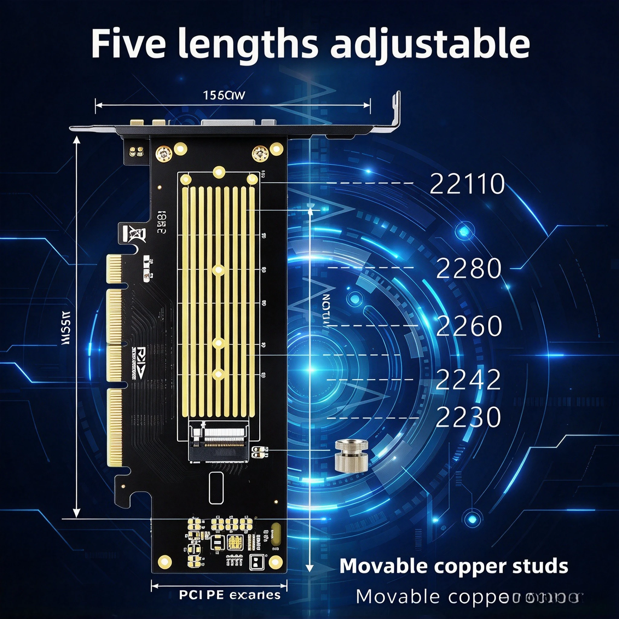 SK8-NEW NVME Expansion Card M.2 NVME Radiator N