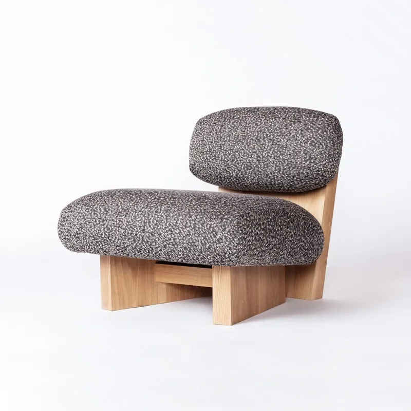 Nordic Living Room Hotel Clubhouse Lamb Fleece Leisure Chair Simple Single Sofa ChairTJ