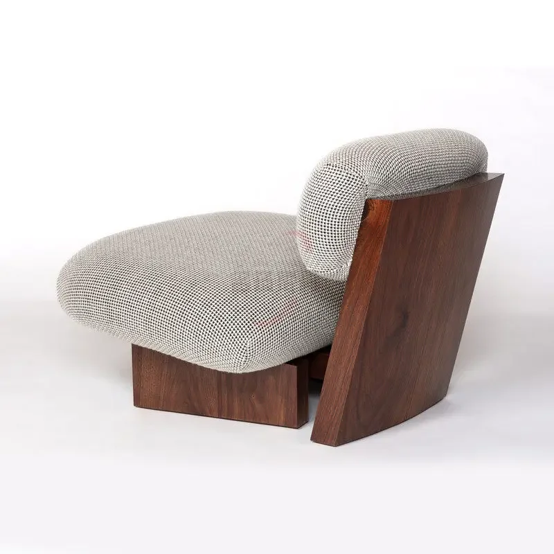 Nordic Living Room Hotel Clubhouse Lamb Fleece Leisure Chair Simple Single Sofa ChairTJ