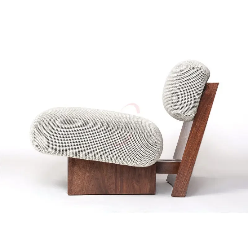 Nordic Living Room Hotel Clubhouse Lamb Fleece Leisure Chair Simple Single Sofa ChairTJ