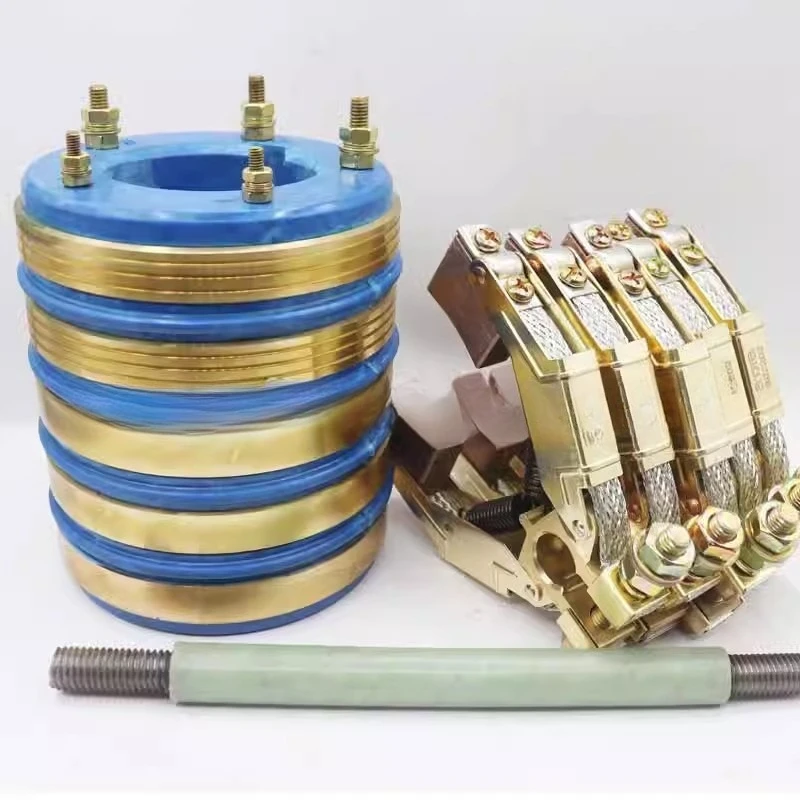 5-Way collector ring Conductive ring Inner diameter 50 55 60 65 Outer diameter 110 High 130 Carbon brush 12.5 * 32