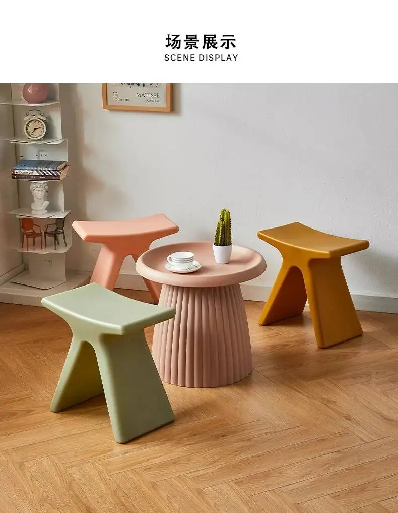 Home Entrance Shoe Changing Stool Creative Living Room Butterfly Small Bench Modern Simple Plastic Nordic Dressing Low Stools
