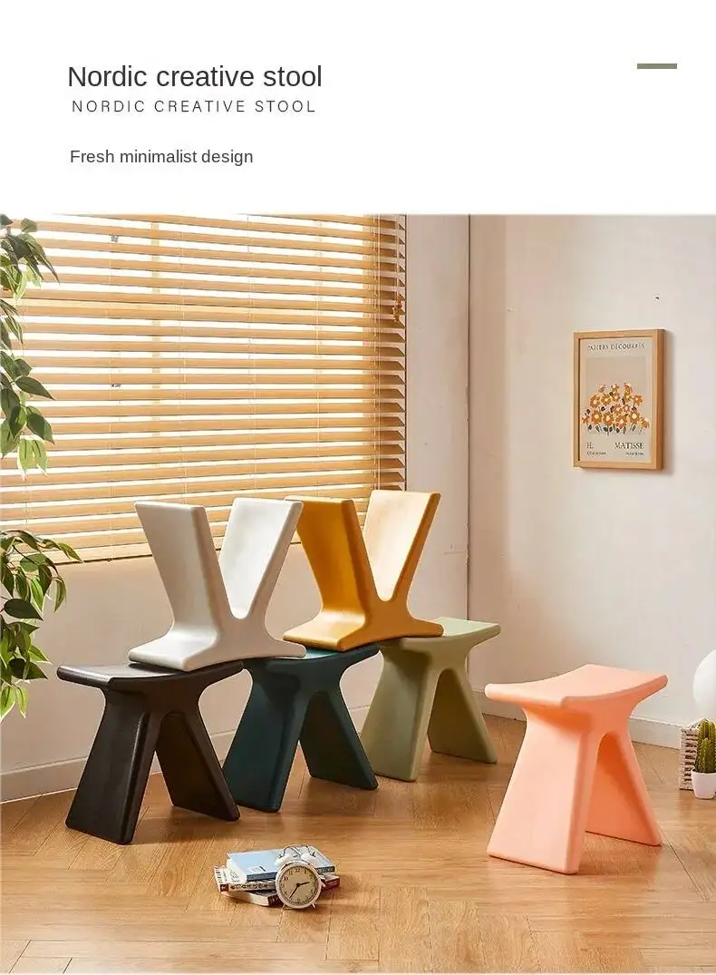 Home Entrance Shoe Changing Stool Creative Living Room Butterfly Small Bench Modern Simple Plastic Nordic Dressing Low Stools