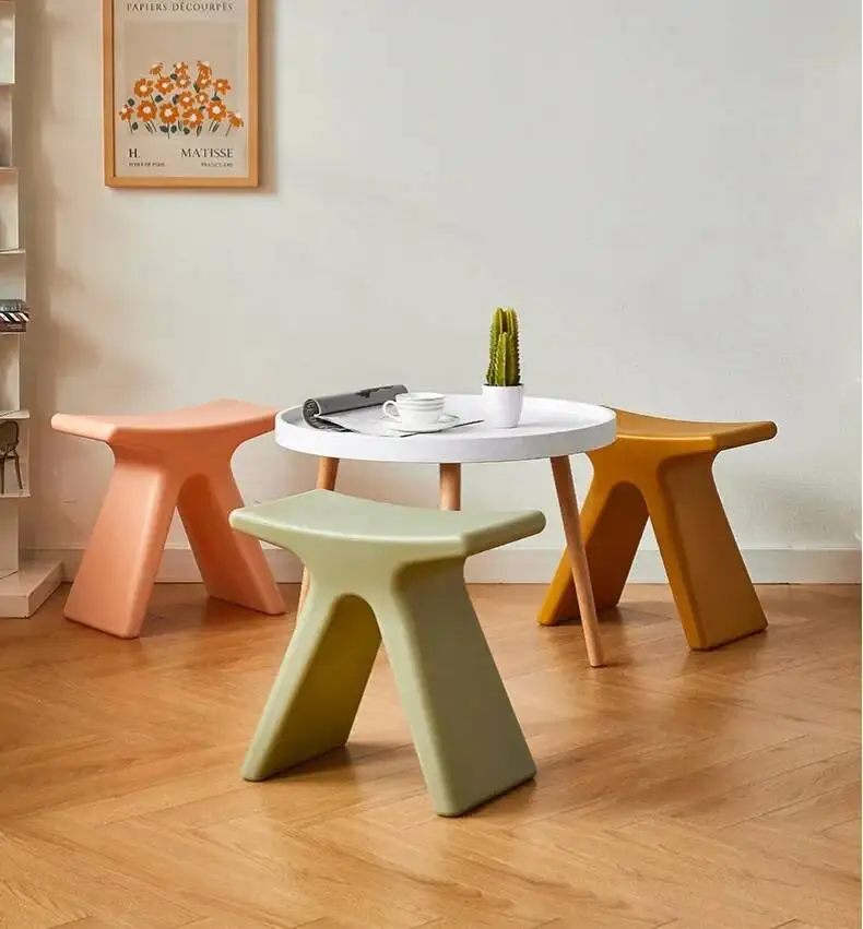 Home Entrance Shoe Changing Stool Creative Living Room Butterfly Small Bench Modern Simple Plastic Nordic Dressing Low Stools