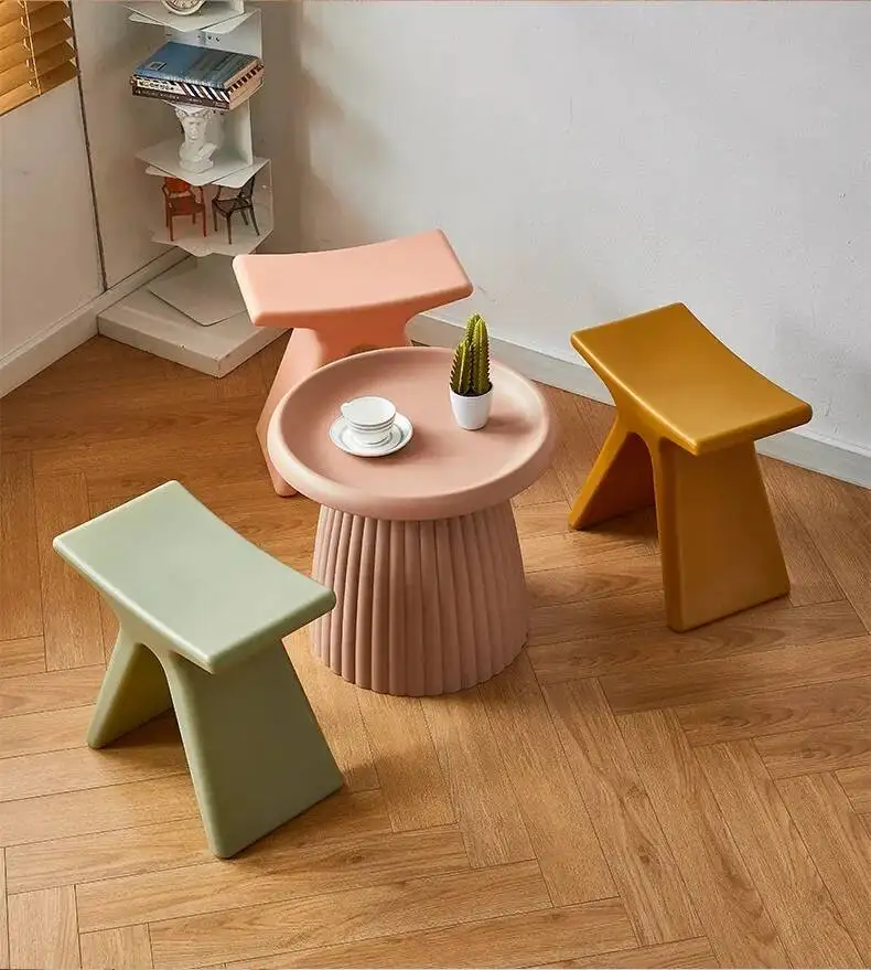 Home Entrance Shoe Changing Stool Creative Living Room Butterfly Small Bench Modern Simple Plastic Nordic Dressing Low Stools