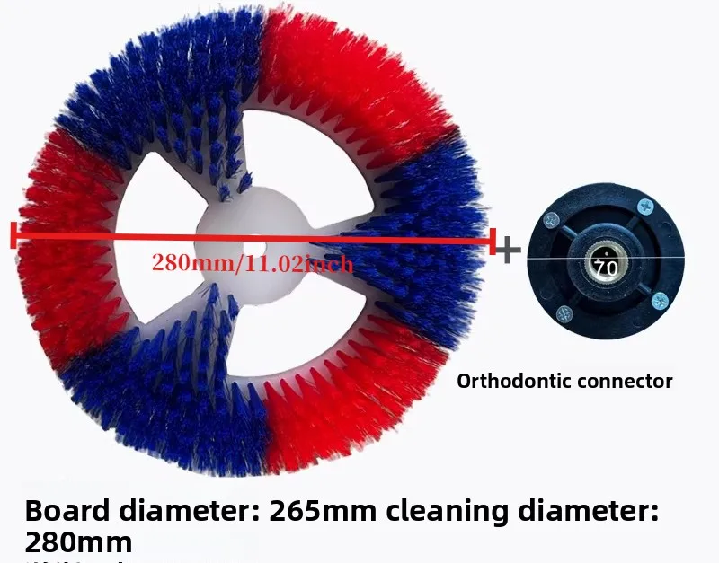 Photovoltaic Panel Cleaning Brush Diameter 350MM Bristles 55mm Length Solar Panel Billboard Power Electric Disc Nylon Glass Wall