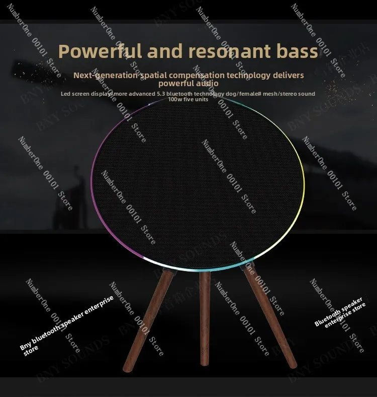 D23 New High-Power UFO Bluetooth Speaker, All-in-One Wireless Outdoor Home Speaker Strong Bass Hifi Audio