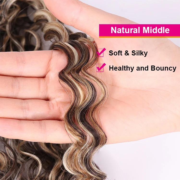 Water Wave Curly Synthetic Hair Bundles Bio-protein Organic Fiber Hair Extension Pack