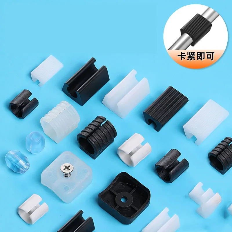 Transparent/Black/White U Shaped Non-slip Chair Leg Pad PP Plastic Non-slip Furniture Feet Floor Protectors Anti-front Tilt
