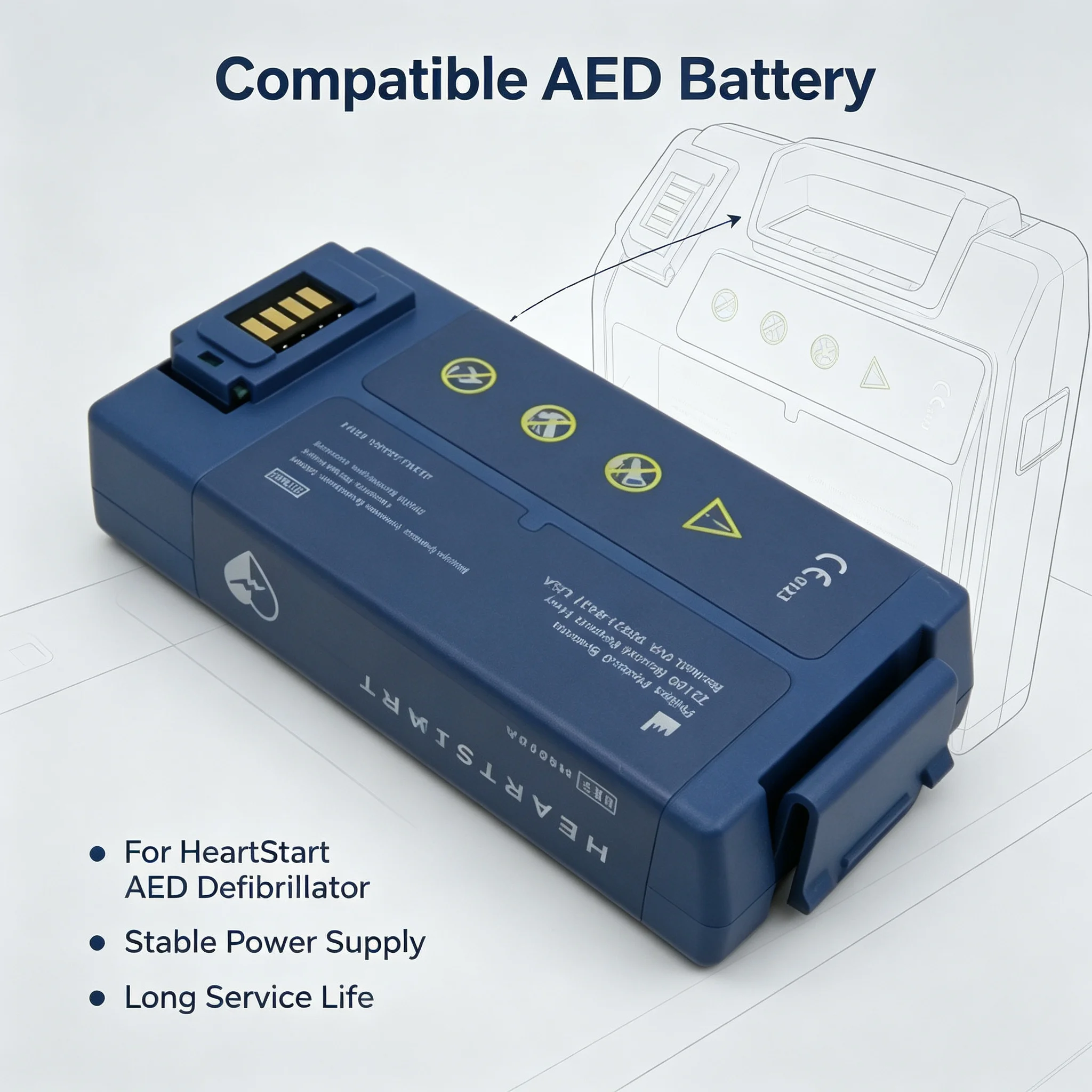 New HS1 FRX Defibrillator M5066A M5067A M5068A M5070A Battery