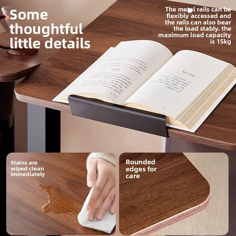 Elevating Computer Desk Standing Upright Movable Air Pressure Flipping Table, Home Sofa, Bedside, Learning, Writing, Office Desk