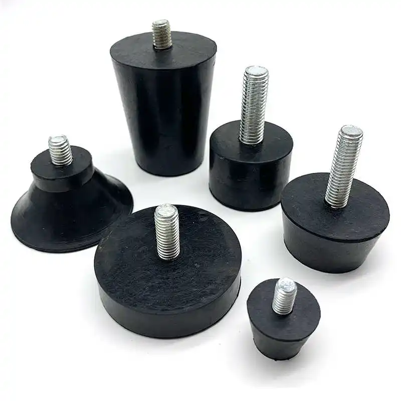 2-20Pcs Rubber Adjustable Feet Pad M6 M8 M10 With Screw Table Chair Balck Leveling Foot Pad Furniture Leg Anti-shock Protection