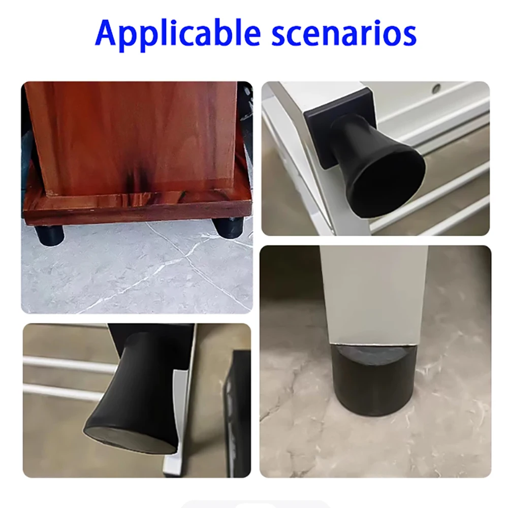 2-20Pcs Rubber Adjustable Feet Pad M6 M8 M10 With Screw Table Chair Balck Leveling Foot Pad Furniture Leg Anti-shock Protection