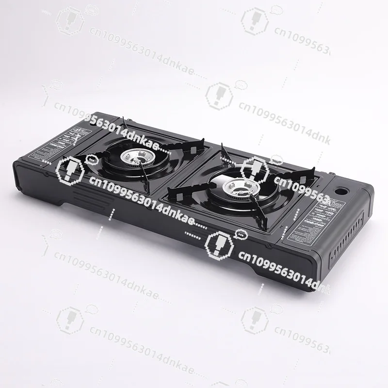 Cassette Stove Double Head Gas Stove, Both Eyes Stainless Steel Outdoor Portable Gas Stove Camping Cooker Spot Wholesale