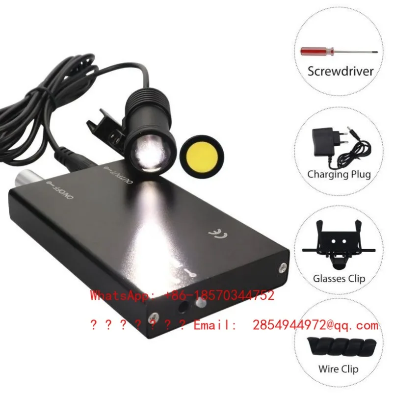 Magnifying Glass Headlight 5W Spotlight White and Yellow Two-color Brightness Adjustable