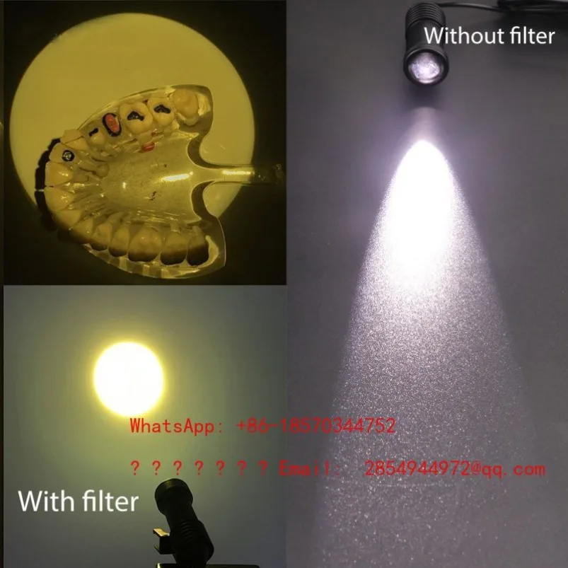 Magnifying Glass Headlight 5W Spotlight White and Yellow Two-color Brightness Adjustable