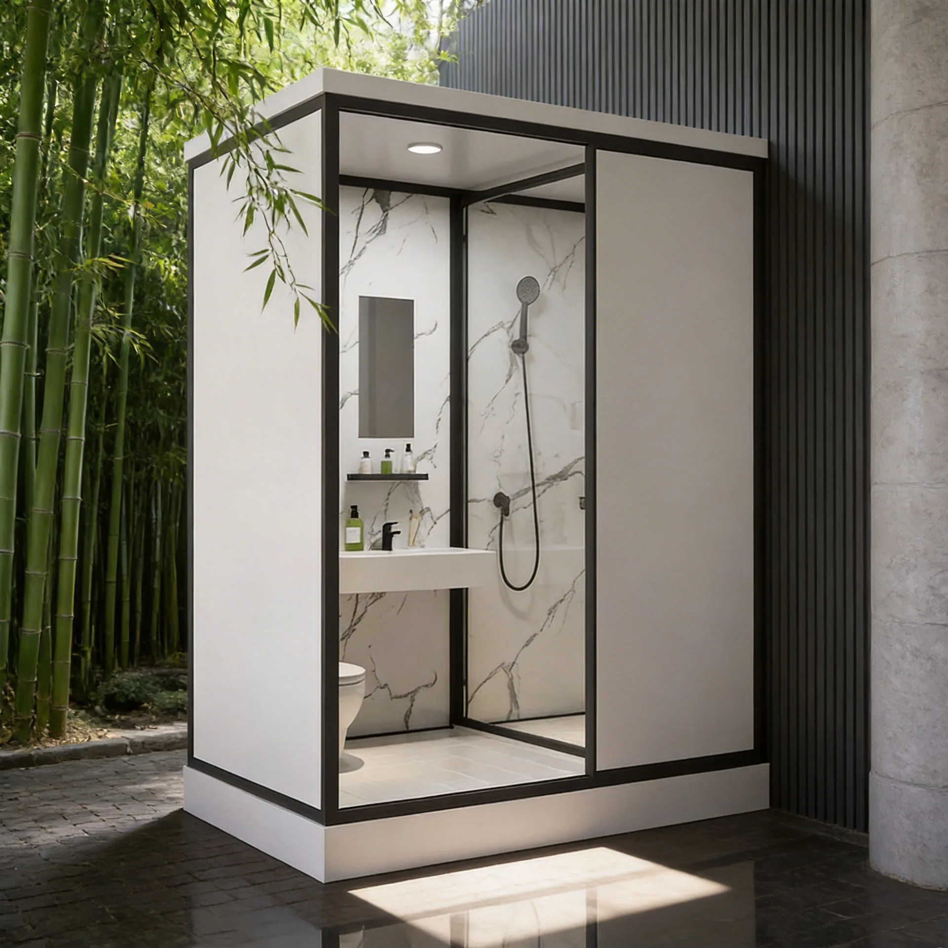Integral shower room Integrated toilet Dry and wet separation bathroom Household indoor bath room Independent shower toilet room