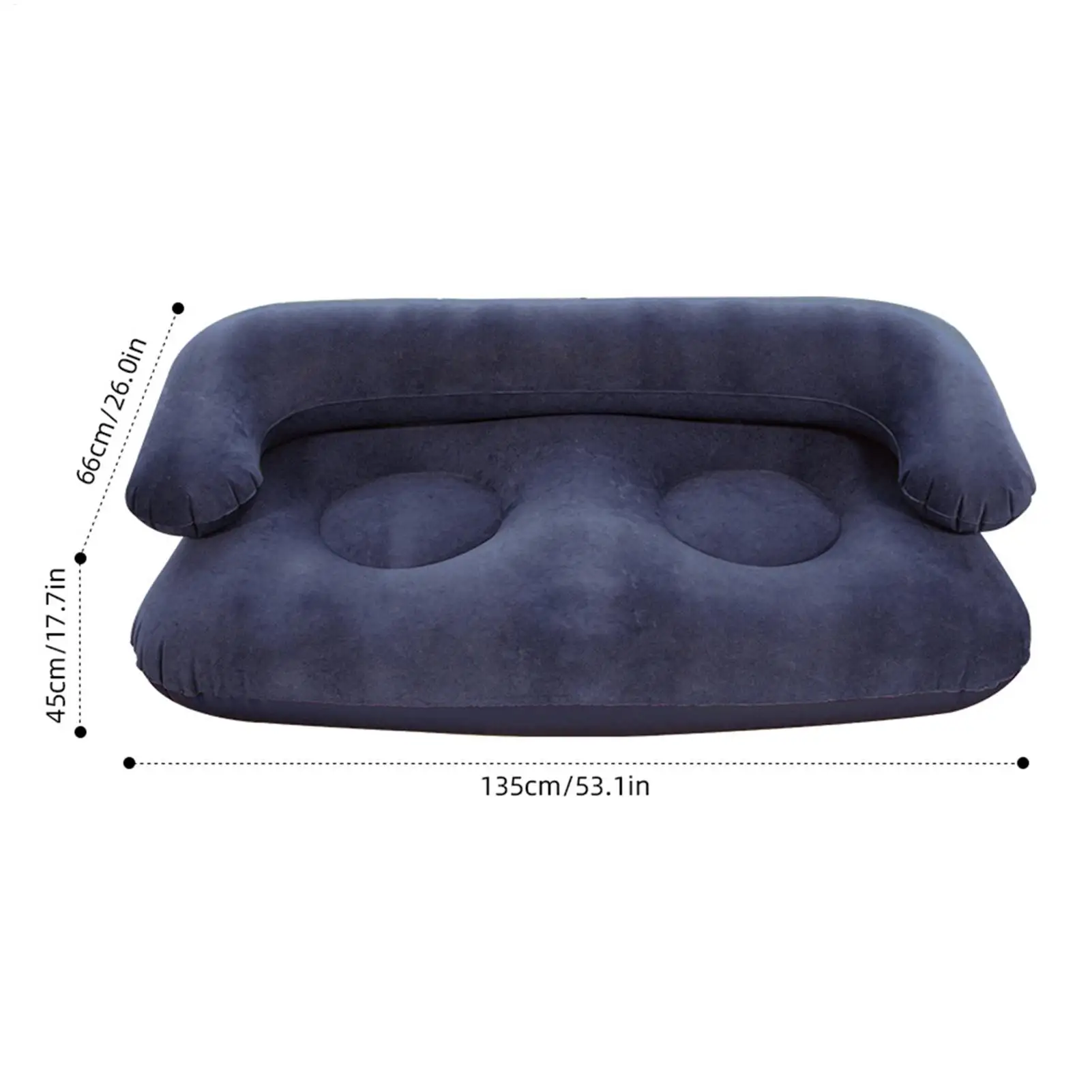 Double Inflatable Air Sofa Two-Seater Lazy Couch Heavy Duty Leak Proof Inflatable Lounge Furniture Indoor Outdoor Camping