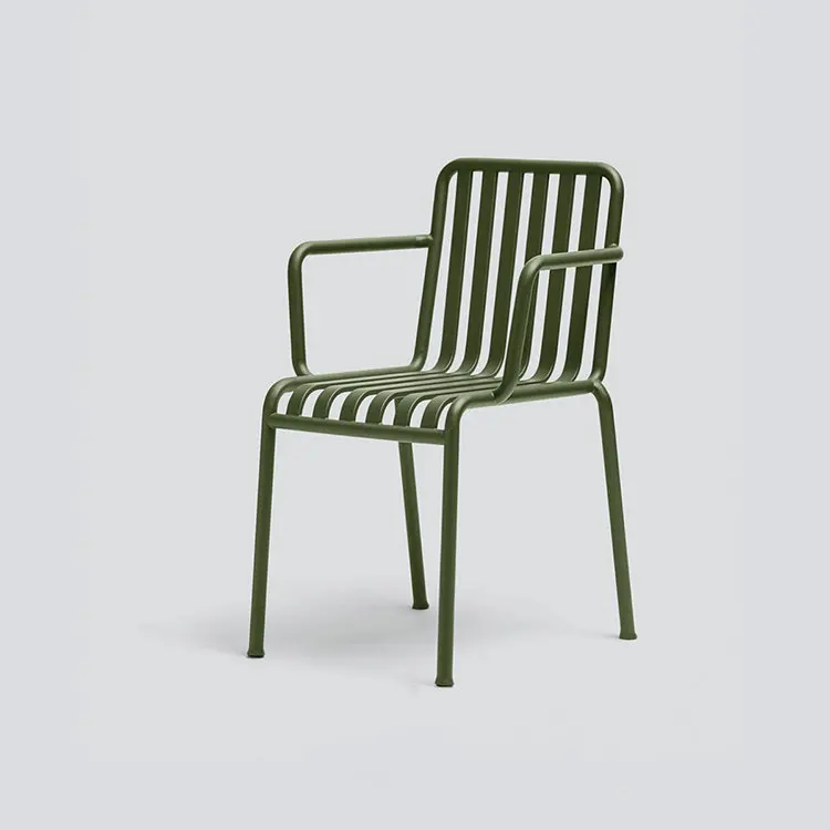 Outdoor Metal Patio Furniture Powder Coated Garden Chair Bench Table Modern Balcony Cafe Resort Furniture Collection