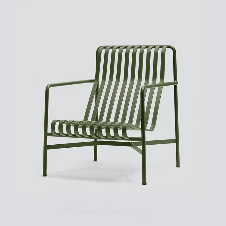Outdoor Metal Patio Furniture Powder Coated Garden Chair Bench Table Modern Balcony Cafe Resort Furniture Collection