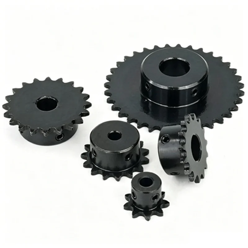 04C Chain Sprocket Wheel 45# Steel 9~40 Teeth Chain Drive Sprocket Wheel Bore 5/6/6.35/8/10/12/12.7/15/16/17/18/19/20mm