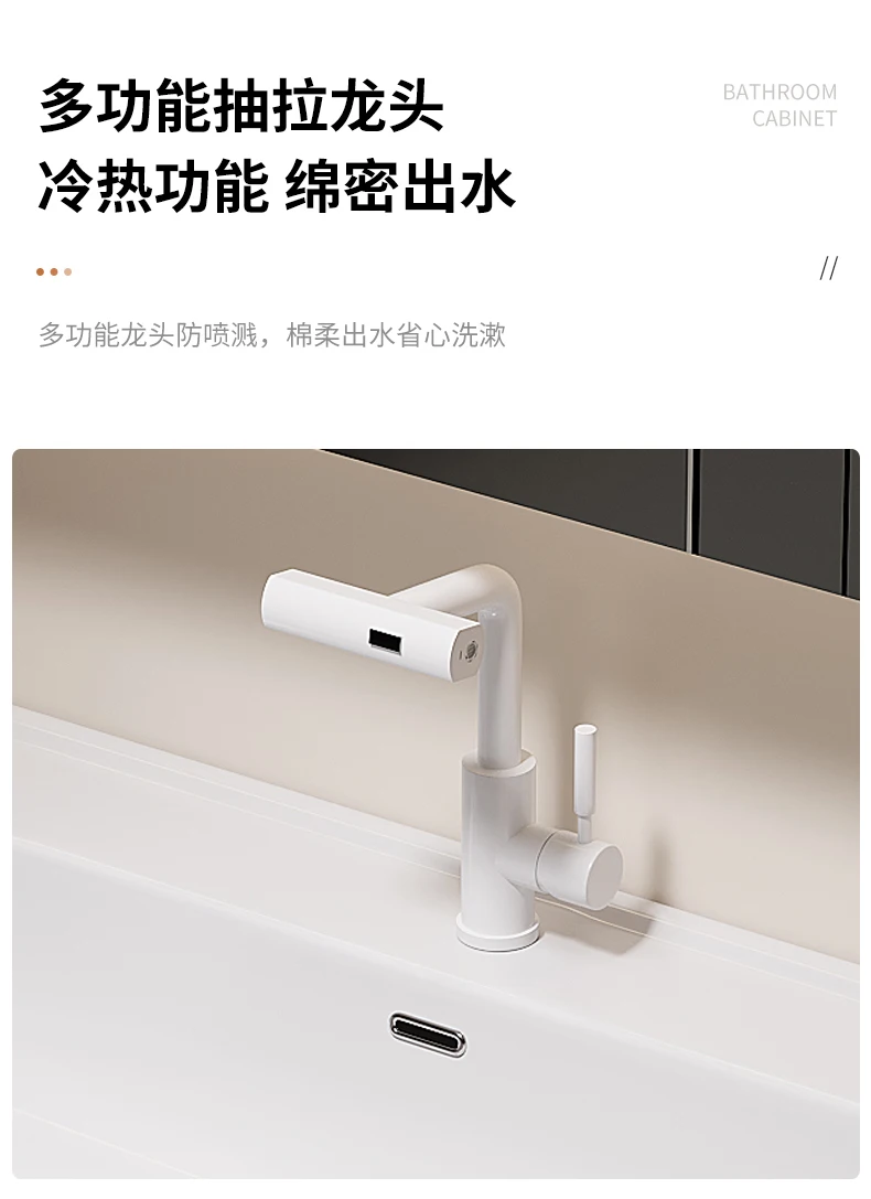 YL17 Integrated Storage Bathroom Cabinet Organized Oak Wood Shower Organizer Bathroom Cabinet Makeup Mirror Mobile Bagno Furnitu