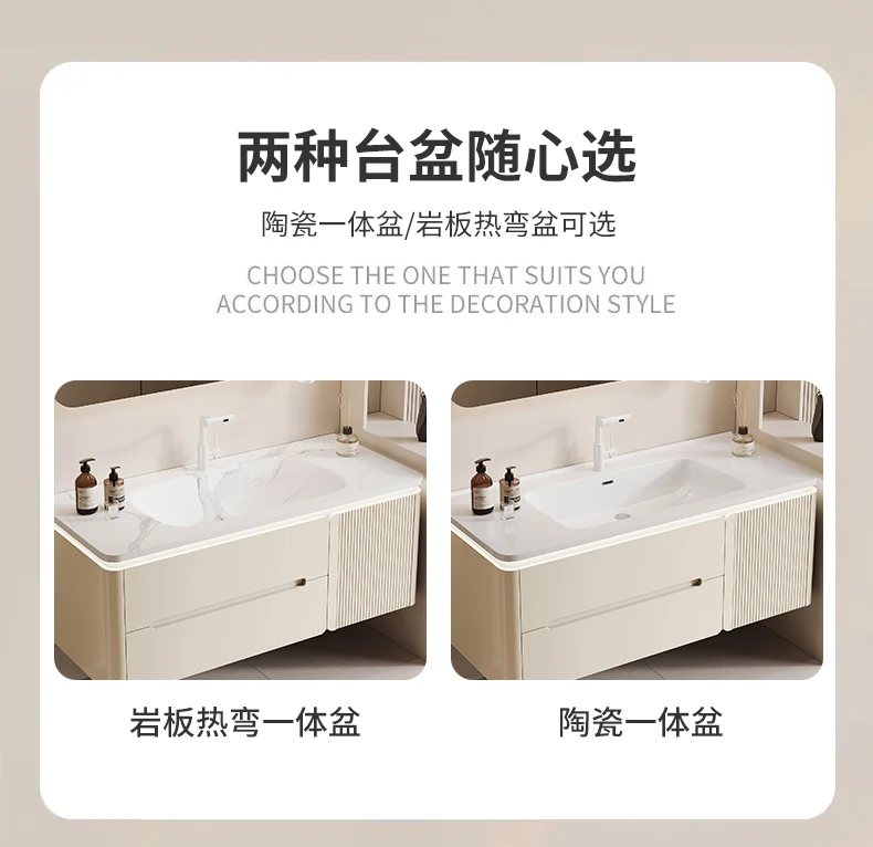 YL17 Integrated Storage Bathroom Cabinet Organized Oak Wood Shower Organizer Bathroom Cabinet Makeup Mirror Mobile Bagno Furnitu