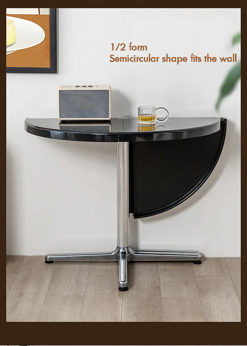 Multifunctional Household Folding Coffee Table Small Living Room round Plastic Dining Table for Restaurant Space-Saving Furnitur