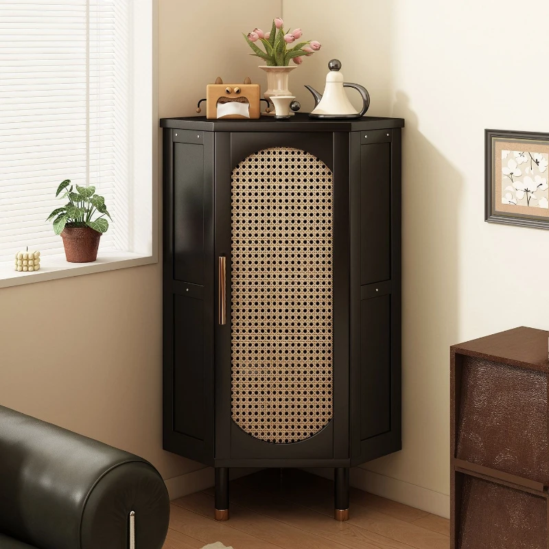 Corner cabinet Corner rack Living room against the wall Corner multi-layer storage floor cabinet