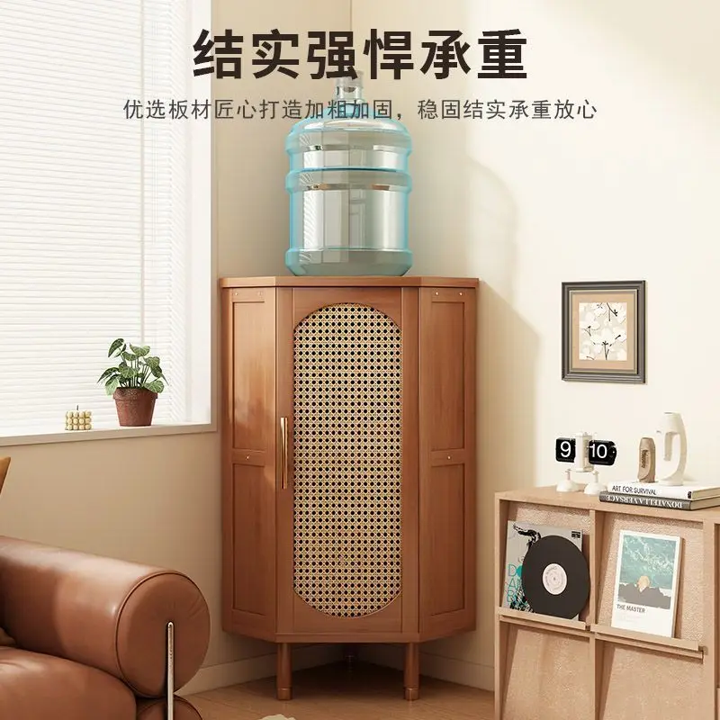 Corner cabinet Corner rack Living room against the wall Corner multi-layer storage floor cabinet