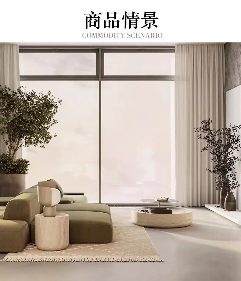 Modern Artistic Travertine Table Living Room Household Furniture Designer Selection Round Marble Tea Table Optional Side Table