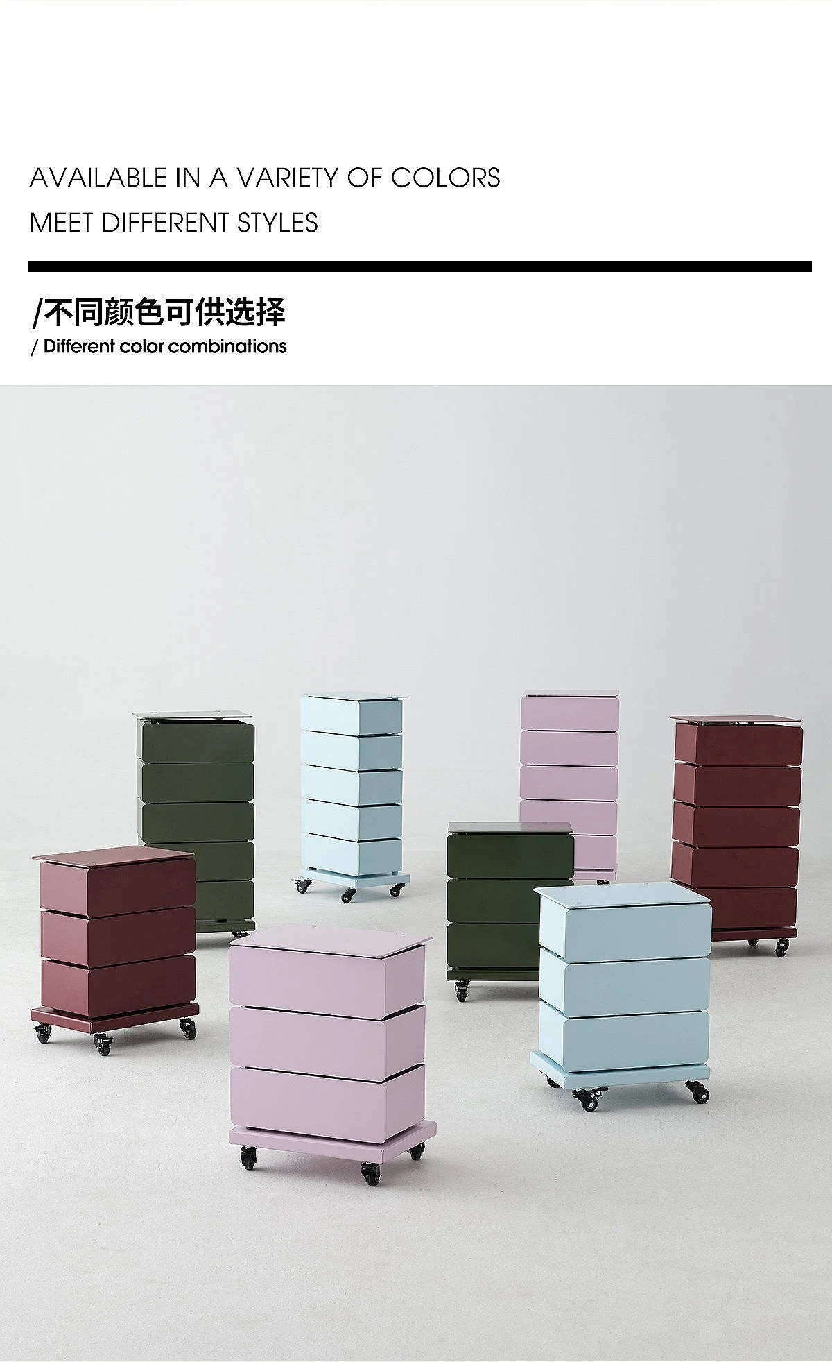 Locker Creative Rotating Movable Modern Simple Bedside Table Storage Side Cabinet