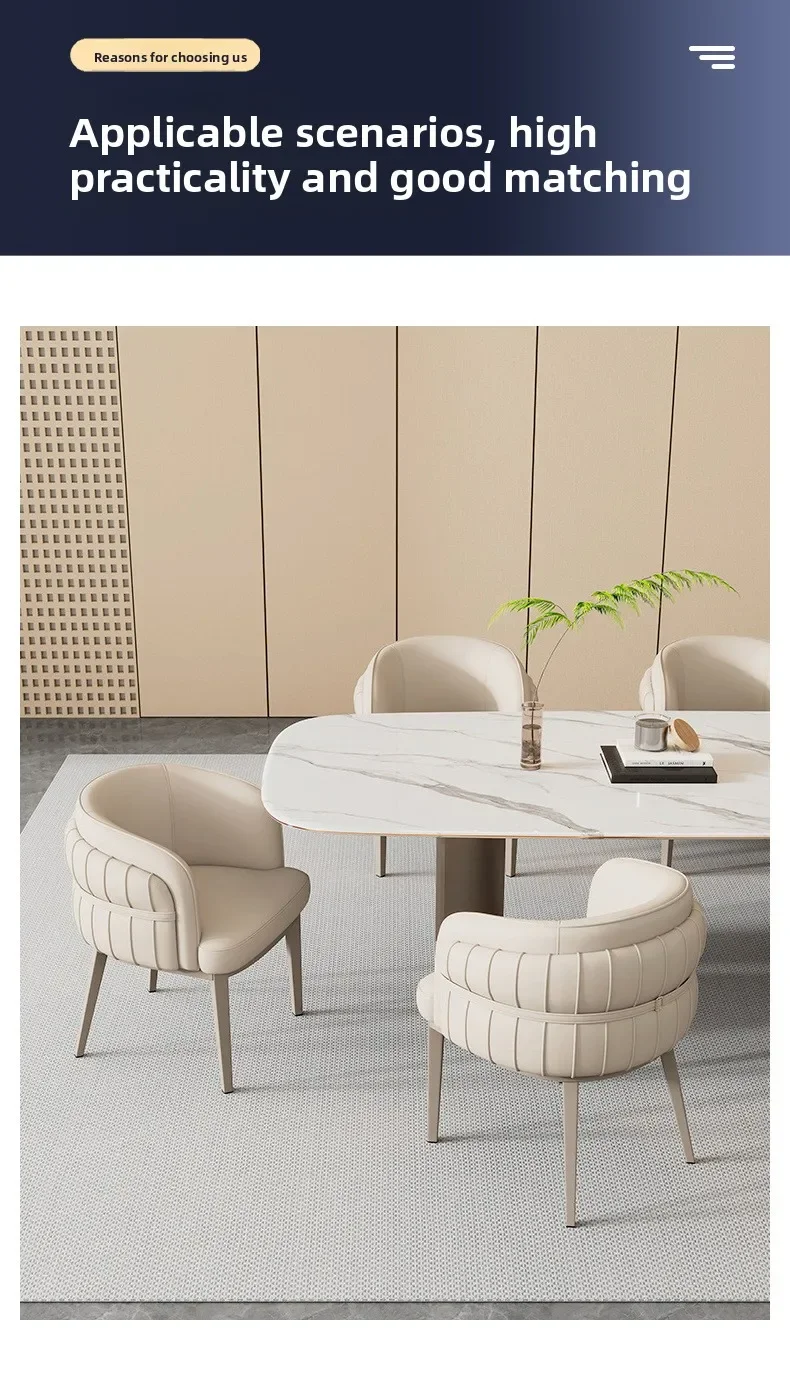 Home Dining ChairModern Simple Negotiation Chair Living Room Armrest Chair Kitchen Backrest Stool Hotel Dining Chairs
