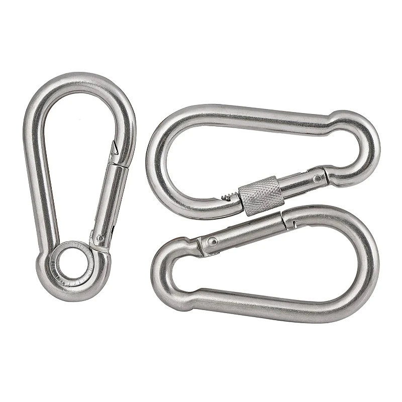 M4 M5 M6 M7 M8 M9 M10 M11 M12 M13 M14 304 Stainless Steel Multifunctional Spring Snap Carabiner Quick Link Lock Ring Hook