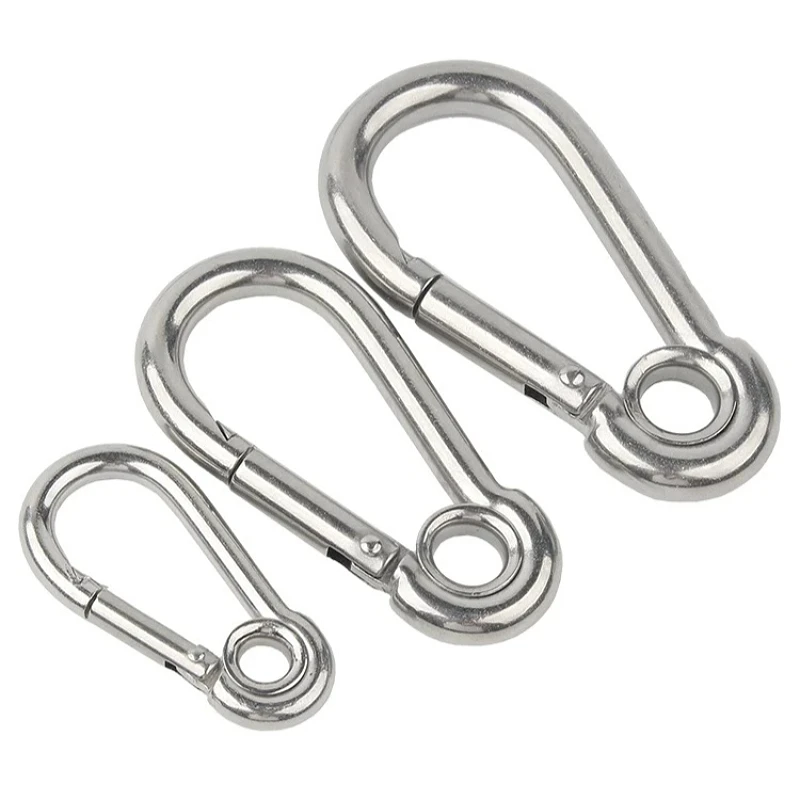 M4 M5 M6 M7 M8 M9 M10 M11 M12 M13 M14 304 Stainless Steel Multifunctional Spring Snap Carabiner Quick Link Lock Ring Hook