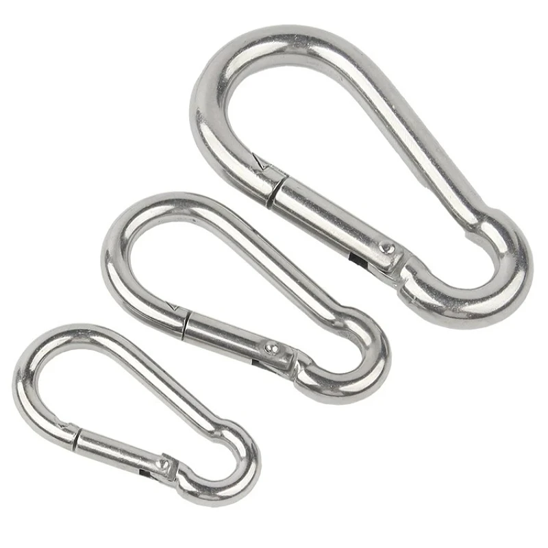 M4 M5 M6 M7 M8 M9 M10 M11 M12 M13 M14 304 Stainless Steel Multifunctional Spring Snap Carabiner Quick Link Lock Ring Hook