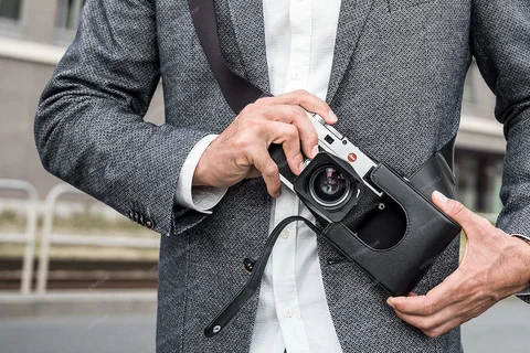 For Leica Q3 M11M10P M9 Large M240p Q2 Camera Bag Leather Case Fast Holster Leather Crossbody Gun Bag